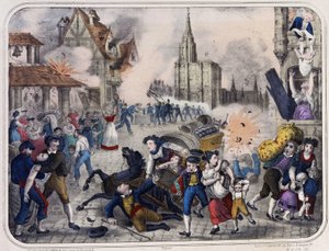 Bombing av Strasbourg av prøysserne. 1870 av Unknown artist