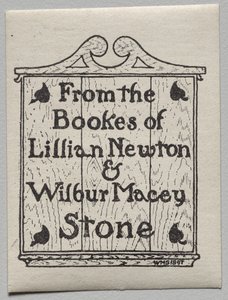 Bokplate: Lillian Newton og Wilbur Macey Stone av Unknown artist