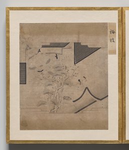 Branch of Plum fra Album of Illustrations for Tale of Genji av Unknown artist