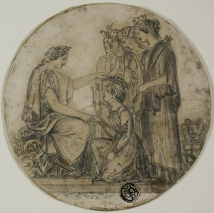 Britannia distribuerer borgerkroner av Unknown artist