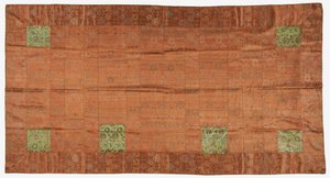 Brokade, silke. En buddhistisk munkekåpe, lappet; kesa av Unknown artist