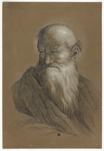 Byste av skjeggete gammel mann av Unknown artist