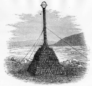Varde og postkasse på Nordpolen - Georges S. Nares, A Polar Sea Voyage, Paris: Hachette av Unknown artist