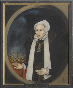 Catherine Stenbock, reine de Suede - Portrett av Catherine Stenbock (1535-1621), dronning av Sverige, anonym . Olje på lerret. Mål: 100x80 cm. Nasjonalmuseet Stockholm av Unknown artist