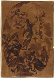 Christ Triumphant Appearing to an Interceding Saint   1304846   no       norwegian Successfully Translated  Original: De Terugkomst van het Bataillon Mobile Schuttery van Utrecht, op den 19 Augustus 1834 (title on object) Translat: De Terugkomst van het Ba av Unknown artist