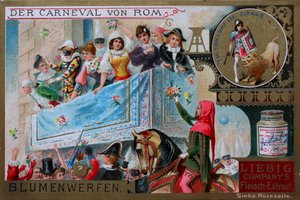 Samlers bildeserie The Carnival of Rome, Throwing Flowers av Unknown artist