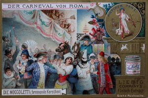 Samlers bildeserie The Carnival of Rome, Moccoletti, brennende lys av Unknown artist