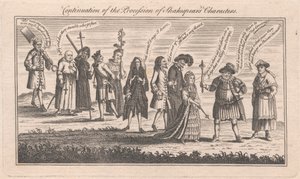 Fortsettelse av prosesjonen av Shakespeares karakterer av Unknown artist