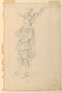 Kostymedesign: En helleberdier for en ballett av Unknown artist