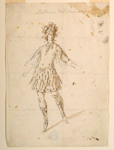 Kostymedesign: Danser som skal opptre på en vogn for en ballett av Unknown artist