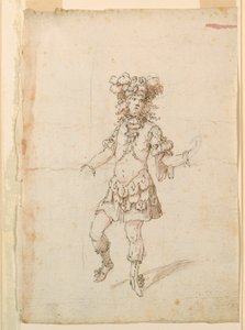 Kostymedesign: Mannlig danser for en ballett av Unknown artist