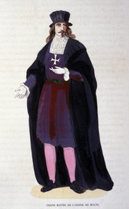 Kostyme til Grand Master of the Order of Malta. gravering fra begynnelsen av 1800-tallet av Unknown artist