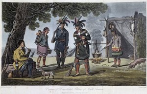 Kostymer til domisilierte indianere i Nord-Amerika, av Heriot, George (1766-1844) av Unknown artist