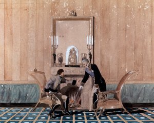 Grev Giuseppe Zurlo, innenriksminister i kongeriket Napoli, møtte Joachim (Gioacchino) Murat (1767-1815) rundt 1810-1814. Akvarell. Napoli, nasjonalmuseet i San Martino av Unknown artist
