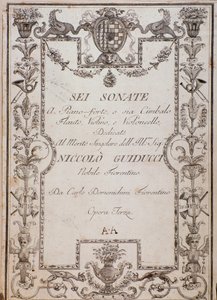 Cover av seks sonater, op. 3 av Carlo Domenighini av Unknown artist