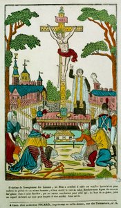 Crucifixion Gravering av 1800-tallets Paris, B.N. av Unknown artist