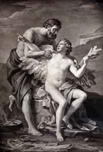 Daedalus og Ikaros. 1800-talls gravering. av Unknown artist