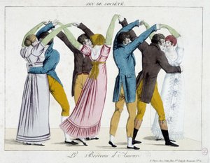 Dansebevegelse kalt "The Cradle of Love", tidlig på 1800-tallet av Unknown artist