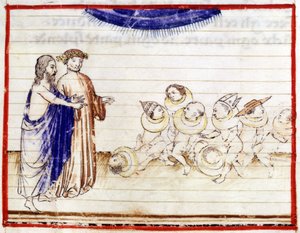 Dante et Virgil - i "Den guddommelige komedie" "av Dante Alighieri. Helvete, sang VII av Unknown artist