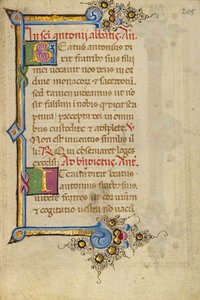Dekorert initial B; Dekorert initial I av Unknown artist