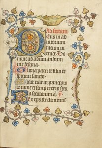 Dekorert initial «D» av Unknown artist