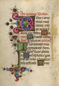 Dekorert initial D; Dekorert initial I av Unknown artist