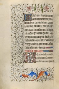 Dekorert initial F; Dekorert initial B av Unknown artist