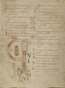 Dekorert initial Q av Unknown artist