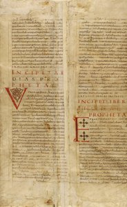Dekorert initial V; Dekorert initial E av Unknown artist