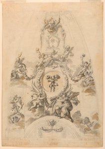 Design for Painted Cupola av Unknown artist