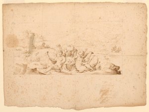 Design for en bokillustrasjon av Unknown artist