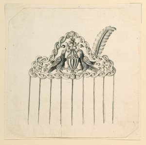Design for en kam av Unknown artist