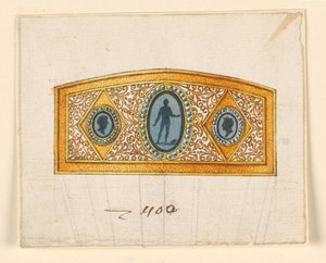 Design for en kam av Unknown artist