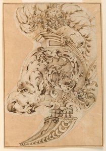 Design for en dekorativ Burgonet av Unknown artist