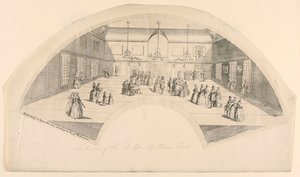 Design for en fan, Interio av Unknown artist