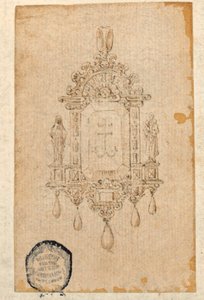 Design for et anheng i form av nisje av Unknown artist