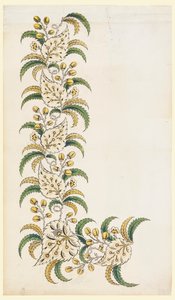 Design for en trykt vertikal kant av Unknown artist