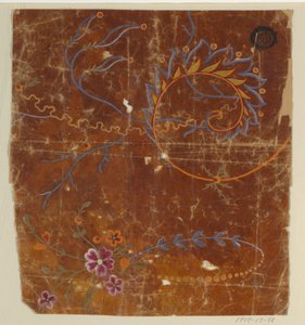 Design for et vevd stoff, fragment av Unknown artist