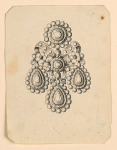 Design for en øredobber av Unknown artist