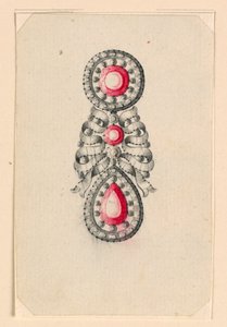 Design for en øredobber av Unknown artist