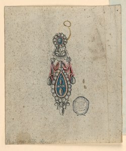 Design for en øredobber av Unknown artist