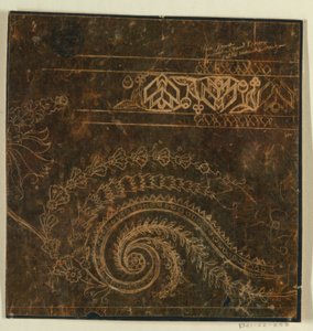 Design for et brodert kantmotiv, uferdig av Unknown artist