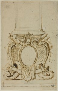 Design for bunnen av en pidestall av Unknown artist