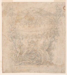 Design for baksiden av en vogn av Unknown artist