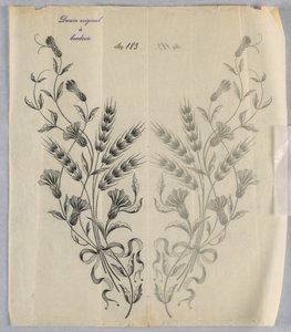 Design for broderi av Unknown artist