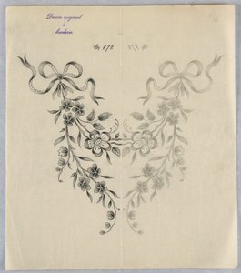 Design for broderi av Unknown artist
