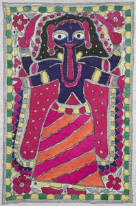 Andakt maleri (kvinnefigur) av Unknown artist
