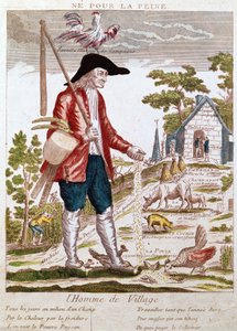 Do not for trouble. The village man. Every day in the middle of a field, by the heat, by the cold, one sees the poor peasant working as long as the year lasts to collect by his labour enough to pay the collector. Cartoon on the living conditions of pre-rev av Unknown artist