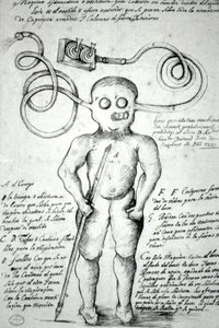 Tegning som viser en mann kledd i dress. Peru av Unknown artist