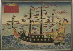 Nederlandsk skip, fra settet med åtte bilder av utenlandske skip av Unknown artist